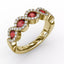 Fana Hold Me Close Emerald ad Diamond Twist Ring