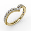 Fana Tiered Prong Set Chevron Diamond Band 7324