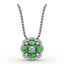 FANA Emerald and Diamond Cluster Pendant P1574E