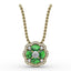 FANA Emerald and Diamond Cluster Pendant P1574E