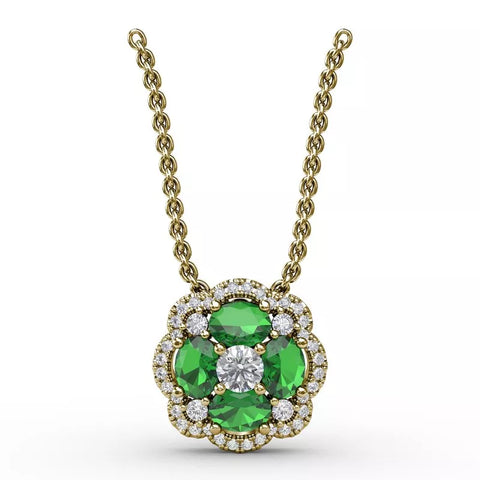 Fana Love in Bloom Sapphire and Diamond Pendant 1574