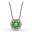 FANA Emerald and Diamond Cluster Pendant P1574E