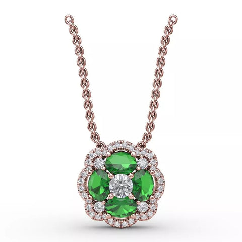 Fana Love in Bloom Sapphire and Diamond Pendant 1574