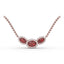 FANA Ruby and Diamond Three-Stone Oval Pendant P1644R