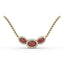 FANA Ruby and Diamond Three-Stone Oval Pendant P1644R