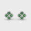 FANA Emerald and Diamond Cluster Studs ER1643E