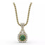 Fana Halo Emerald and Diamond Pendant 1631