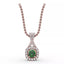 Fana Halo Emerald and Diamond Pendant 1631