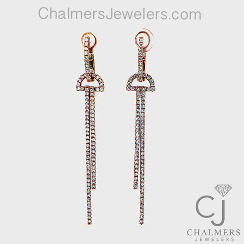 1.31ctw Diamond Dangle Earrings