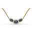 FANA Sapphire and Diamond Three-Stone Oval Pendant P1644S