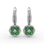 FANA Emerald and Diamond Cluster Drop Earrings ER1576E