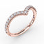 Fana Shared Prong Set Chevron Band 7314