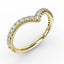 Fana Shared Prong Set Chevron Band 7314