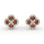FANA Ruby and Diamond Cluster Studs ER1643R