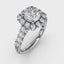 Fana Large Cushion Halo Engagement Ring 3589