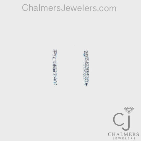 0.75ctw Diamond Hoop Earrings