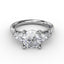 Fana Classic Three-Stone Engagement Ring With Pear-Shape Side Diamonds 3226