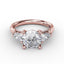 Fana Classic Three-Stone Engagement Ring With Pear-Shape Side Diamonds 3226