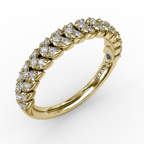 Fana Repeating Chevron Straight Diamond Band 7271