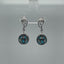 Galatea Black South Sea Pearl and Turquoise Diamond accent Dangle Earrings