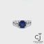 2.21ctw Couture Platinum Sapphire and Diamond Ring