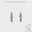 0.98ctw Double Row Diamond Hoop Earrings