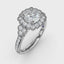Fana Floral Halo With Diamond Accents Engagement Ring 3563