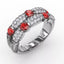 Fana Double Row Emerald and Diamond Ring 1592