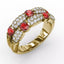 Fana Double Row Emerald and Diamond Ring 1592