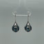 Galatea Black South Sea Pearl and Turquoise Dangle Earrings