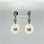 White South Sea Pearl and Diamond Dangle Earrings