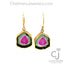 18.05ctw Watermelon Tourmaline Earrings