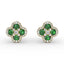 FANA Emerald and Diamond Cluster Studs ER1643E