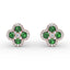 FANA Emerald and Diamond Cluster Studs ER1643E