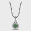 Fana Halo Emerald and Diamond Pendant 1631