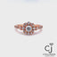 0.63ctw Round Halo Natural Diamond Engagement Ring