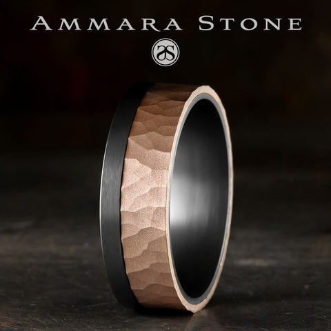 Benchmark Tantalum and 14k Rose Gold 7mm Band 025R7763TA10