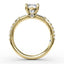 Fana Contemporary Diamond Solitaire Engagement Ring With Baguettes 3327