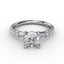 Fana Contemporary Diamond Solitaire Engagement Ring With Baguettes 3327
