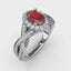 Fana Look of Love Ruby and Diamond Criss-Cross Ring 1519