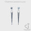 2.50CTW White Topaz and Diamond Dangle Earrings