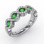 Fana Hold Me Close Emerald ad Diamond Twist Ring