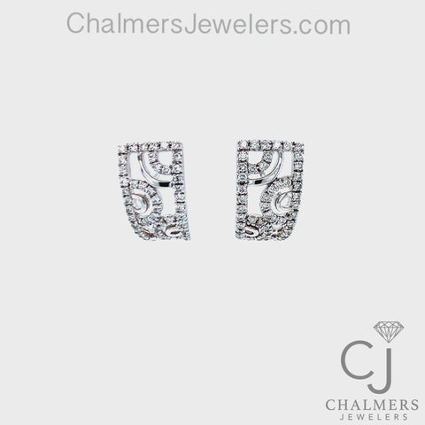 0.94ctw 18k Simon G Diamond Fashion Earrings