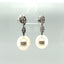 White South Sea Pearl and Diamond Dangle Earrings