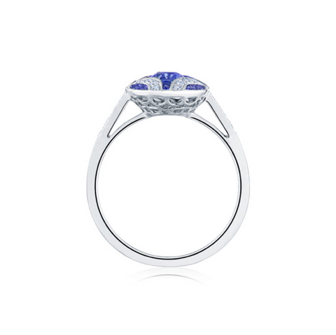 KWIAT Argyle Collection Tanzanite and Diamond Ring R-28115-0-TNZDIA-18KW