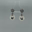 Galatea White Button Pearl and Diamond Dangle Earrings