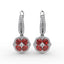 FANA Ruby and Diamond Cluster Drop Earrings ER1576R