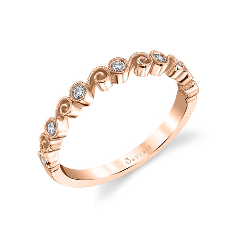 Sylvie Stackable Diamond Wedding Band - B0074