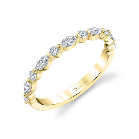 Sylvie Stackable Wedding Band B1P11-MQ-50 - Chalmers Jewelers