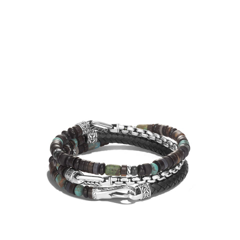 John Hardy Beaded Hybrid Triple Wrap Bracelet BMS900445